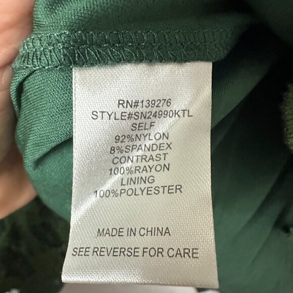 LES SEREIN blouse top sz L button up green lace collared fairy grunge whimsigoth - Picture 6 of 6